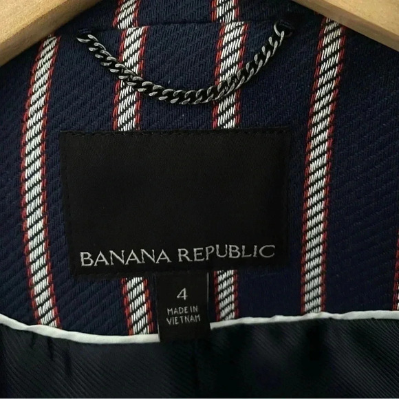 Banana Republic Striped Bow Jacket Sz 4 - Picture 4 of 8